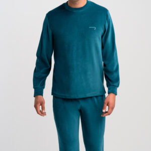 Ανδρική βελούδινη πυζάμα GIOTA Homewear 2445,βεραμάν.