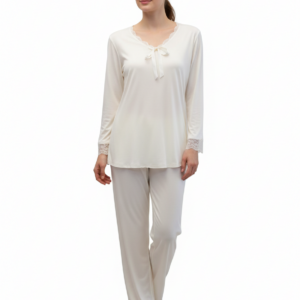 Γυναικεία Πυζάμα CLAIRE Katrania 6632,εκρού.