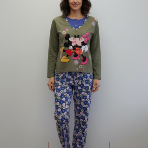 Γυναικεία Πυζάμα MASSANA Disney 581209,μπλε-λαδί.
