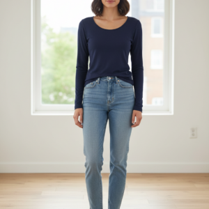 Μάλλινη μπλούζα με μακρύ μανίκι MANUFAT Lingerie 162,μπλε.