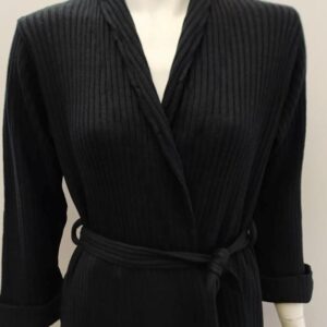 Σταυρωτή πλεκτή Ρόμπα SCHERZO Homewear 1681,μαύρο.