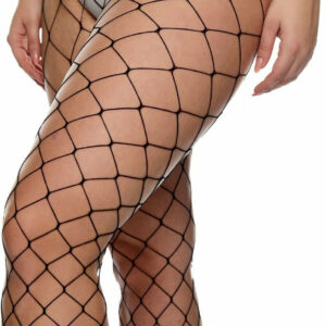 Ελαστικό καλσόν με μεγάλο δίχτυ IDER Expressions KA-619,μαύρο.