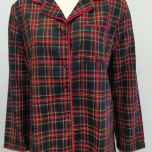 Βαμβακερή Γυναικεία Κουμπωτή Πυζάμα BILLY'S Fashion 14602,κόκκινη καρώ.