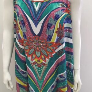 Φόρεμα με φαρδιά τιράντα BILLY'S Fashion 20101,εμπριμέ.