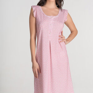 Βαμβακερό Νυχτικό με πατιλέτα και ζαπονέ μανίκι GIOTA Homewear 3677.