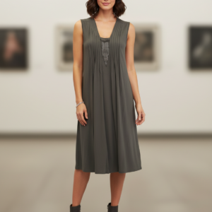 Φόρεμα-Homewear CLAIRE Katrania 5762,λαδί.