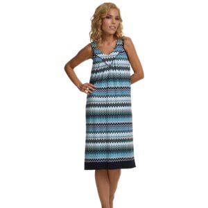 Φόρεμα με φαρδιά τιράντα PRIMAVERA Homewear 7196,εμπριμέ.