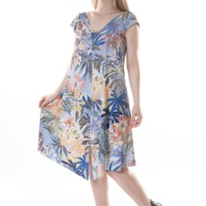 Φόρεμα με ζαπονέ μανίκι SCHERZO Homewear 5145,εμπριμέ.