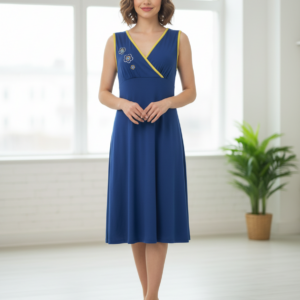 Φόρεμα κρουαζέ με φαρδύ ώμο LANES Homewear 3138.