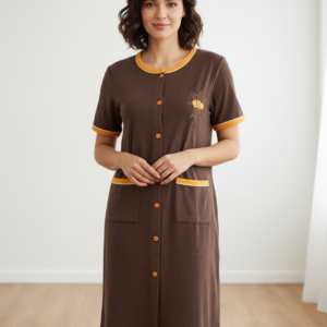 Φόρεμα Θαλάσσης πετσετέ LYDIA Creations 45301,καφέ.