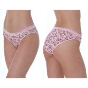 Γυναικείο slip bamboo Tai APPLE Underclothing 222301,ροζ εμπριμέ,2 pack.
