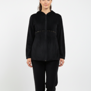Βελούδινη Φόρμα SCHERZO Homewear 2671,μαύρο.