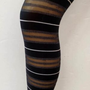 Καλσόν με σχέδιο GOLDEN NET Naomi 608(ρίγα),μαύρο.