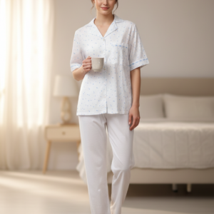 Κουμπωτή Γυναικεία Πυζάμα με μακρύ παντελόνι JEANNETTE 3476.