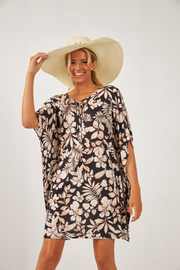 Beachwear Printed floral HARMONY Homewear 504613,μαύρο-φλοράλ. - Image 2
