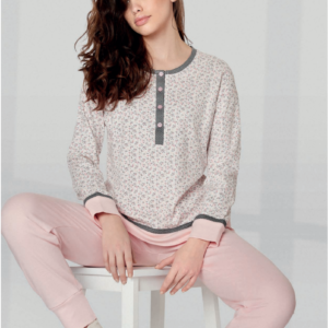 Βαμβακερή Γυναικεία Πυζάμα IN FIORE 65.1671,με λάστιχο.