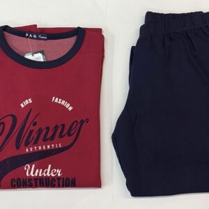 Βαμβακερή Ανδρική Πυζάμα PAG UOMO 0865,γκρενά.