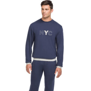 Βαμβακερή Ανδρική πυζάμα GIOTA Homewear 2338,μπλε.