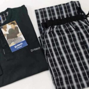 Βαμβακερή Ανδρική Πυζάμα GUASCH PZ 122-149,μαύρο.