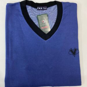 Βαμβακερή Άνδρική Πυζάμα PAG UOMO 1073,σιέλ/μαύρο.