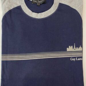 Βαμβακερή Ανδρική Πυζάμα GUY LAROCHE 151095,σκ.μπλε/γκρι.