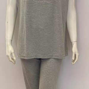 Βαμβακερή Γυναικεία Πυζάμα με Κάπρι παντελόνι SCHERZO 3748.