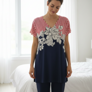 Set Homewear Ponzo με κολάν παντελόνι CLAIRE Katrania 6218.