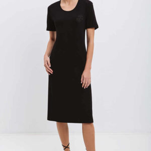 Φόρεμα με κοντό μανίκι GIOTA Homewear 4025,μαύρο.