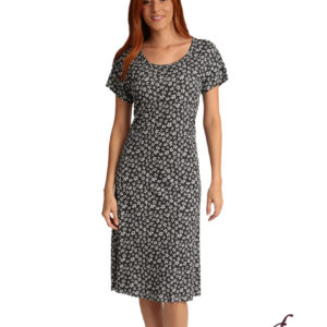 Φόρεμα με κοντό μανίκι LYDIA Creations 24076,μαύρο.