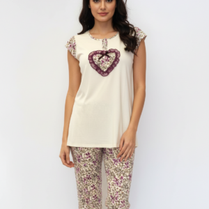 Γυναικεία Πυζάμα με Κάπρι παντελόνι CLAIRE Katrania 8398.