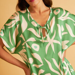 Φόρεμα με κοντό μανίκι HARMONY Homewear 506619,green.