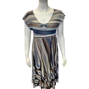 Φόρεμα με ζαπονέ μανίκι CLAIRE KATRANIA 6812,εμπριμέ.