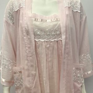 Βαμβακερό Σετ Ρόμπα-Νυχτικό PIK LIK Lingerie Fizz/Folly,απαλό ροζ(βατίστα).