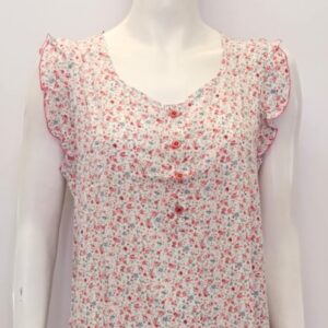 Νυχτικό με ζαπονέ μανίκι BILLY'S Fashion 23153,φλοράλ.