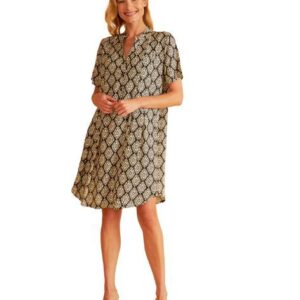 Φόρεμα με κοντό μανίκι HARMONY Homewear 506636,εμπριμέ.