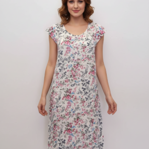 Νυχτικό-Homewear με ζαπονέ μανίκι BILLY’S Fashion 21089,φλοράλ.