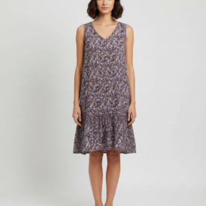 Homewear με φαρδύ ώμο BILLY’S Fashion 23011,φλοράλ-βιολετί.