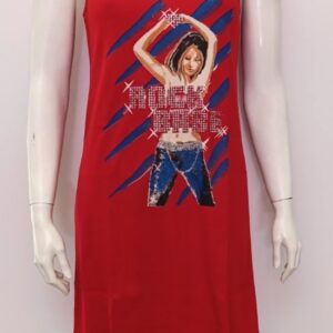 Βαμβακερό κοντό Φόρεμα SCHERZO Homewear 1616,κόκκινο.