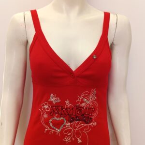 Βαμβακερό κοντό Φόρεμα SCHERZO Homewear 2284,κόκκινο.