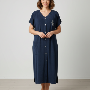 Φόρεμα Θαλάσσης πετσετέ SCHERZO Homewear 2301,σκούρο μπλε.