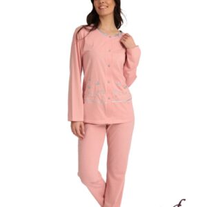 Βαμβακερή Γυναικεία Πυζάμα Κουμπωτή LYDIA CREATIONS 24507.