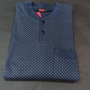 Ανδρική Πυζάμα με πατιλέτα ITM Homewear 6056,σκούρο μπλε.