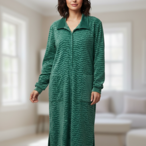 Βελούδινο Homewear με κουμπιά BILLY'S Homewear 24583,μέντα.