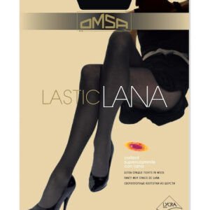 Μάλλινο ελαστικό καλσόν OMSA LASTIC LANA 298,μαύρο.