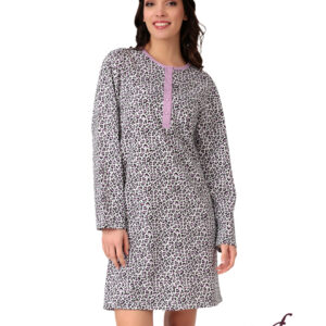 Homewear-Νυχτικό Νεανικό με Μακρύ Μανίκι LYDIA Creations 23533,λιλά.