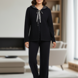 Βαμβακερό Homewear Τρουά-Πιες SCHERZO Homewear 2410,σκούρο μπλε.