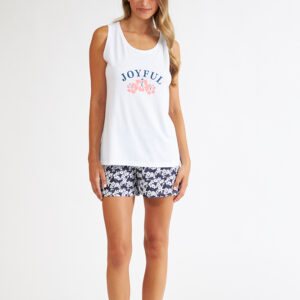 Βαμβακερό baby-doll HARMONY Homewear Joyfull 208809,blue.