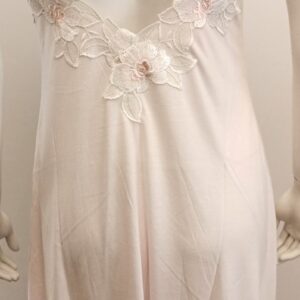 Βαμβακερό Νυχτικό-Homewear με λεπτή τιράντα CLAIRE Katrania 7804,απαλό ροζ.