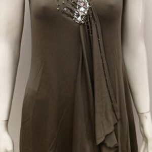 Homewear χωρίς μανίκι-μακρύ παντελόνι, CLAIRE Katrania 4962,λαδί.