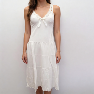 Βαμβακερό Νυχτικό με λεπτή τιράντα και δαντέλα SCHERZO Homewear 2515.